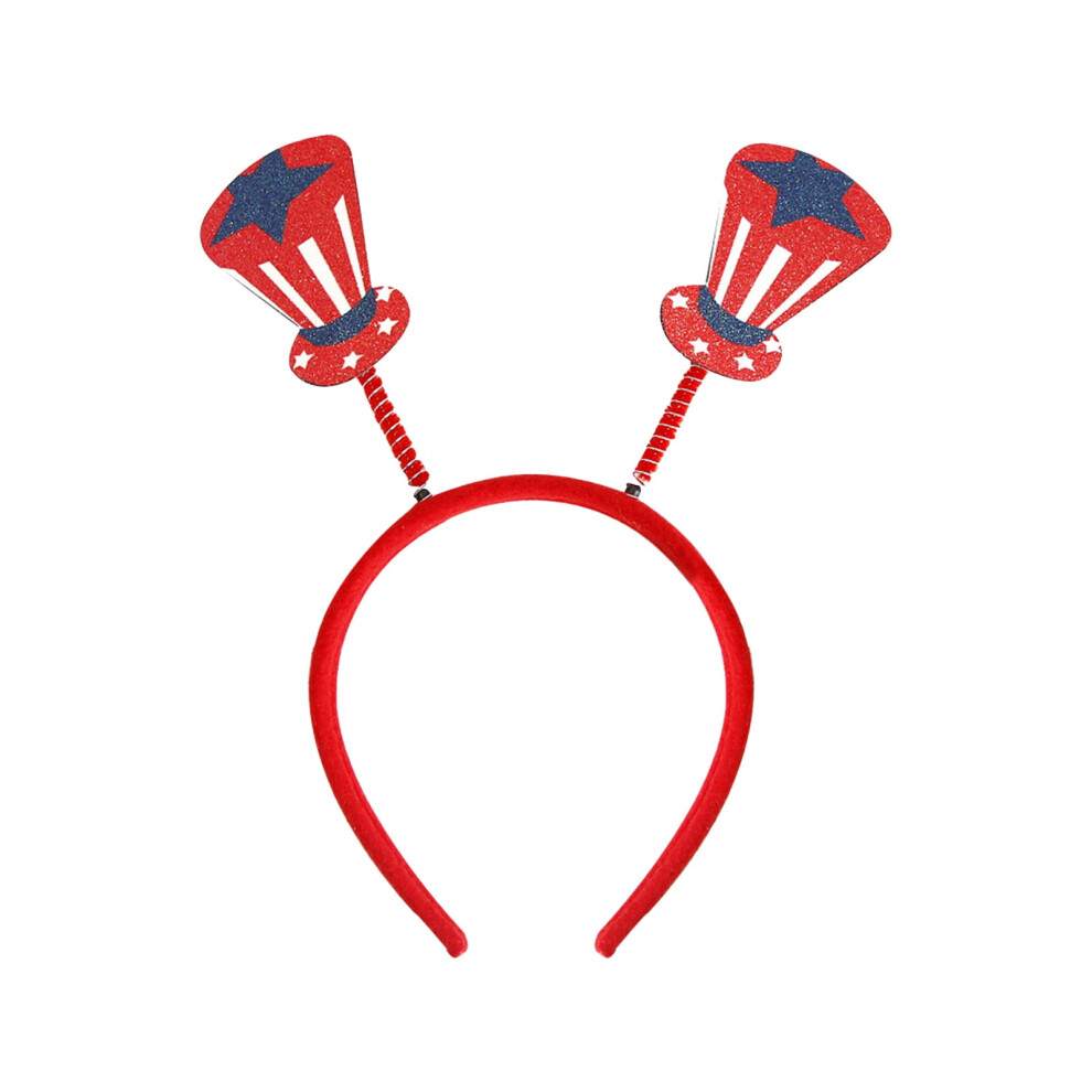 Women's Patriotic 4th July Glitter Headband with Spinning