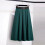 Women's Draped Midi Skirt Solid Retro A-Line Nylon Spandex 1