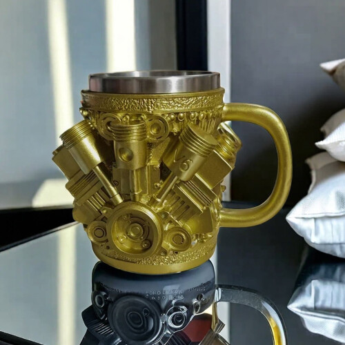 Stainless Steel V8 Engine Mug 12 oz