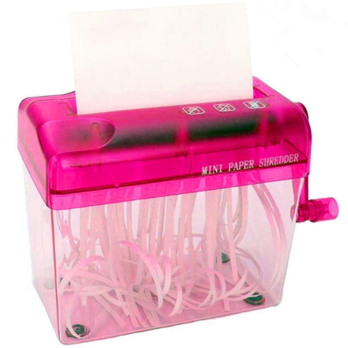 Manual Mini Hand Shredder for Paper Documents