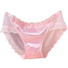 Silk satin lace briefs women's breathable underwear