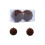 Flocked Christmas Balls 10cm Brown 2pcs 1