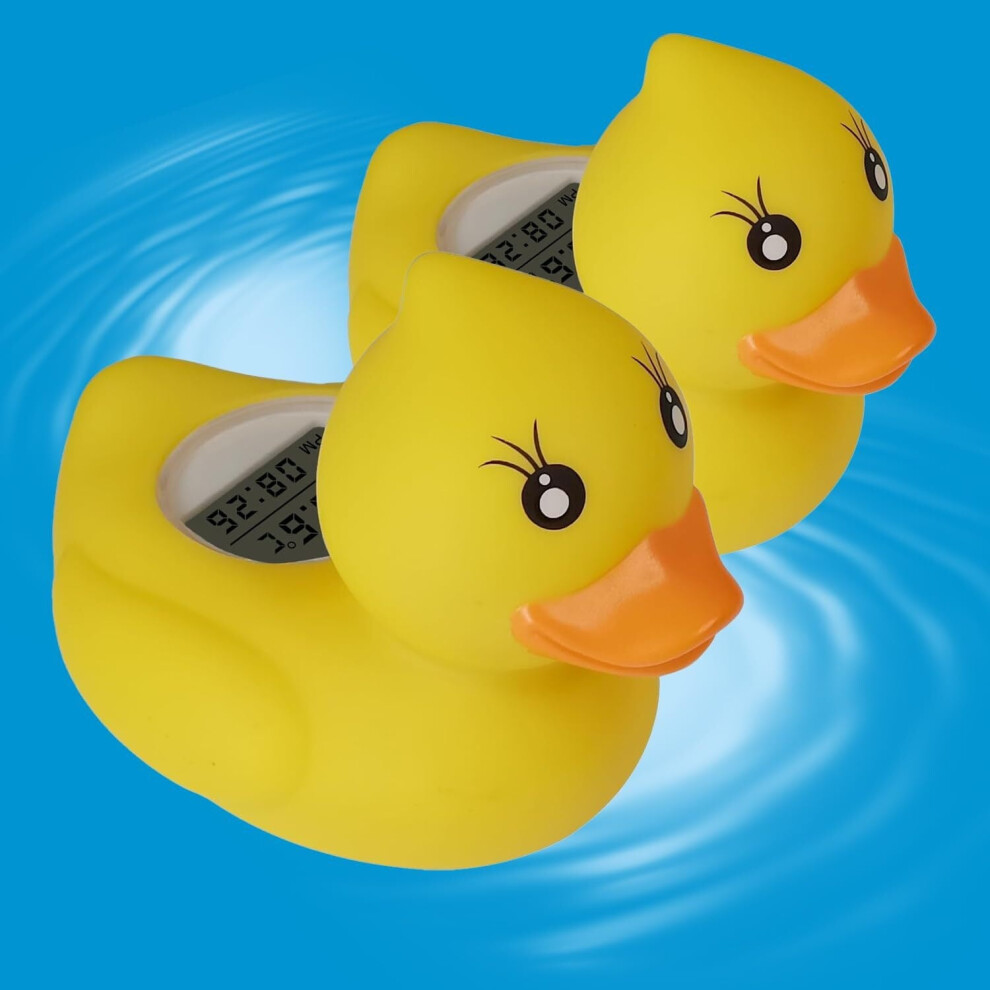 Rubber Duck Baby Bath Thermometer with LED Alarm Timer