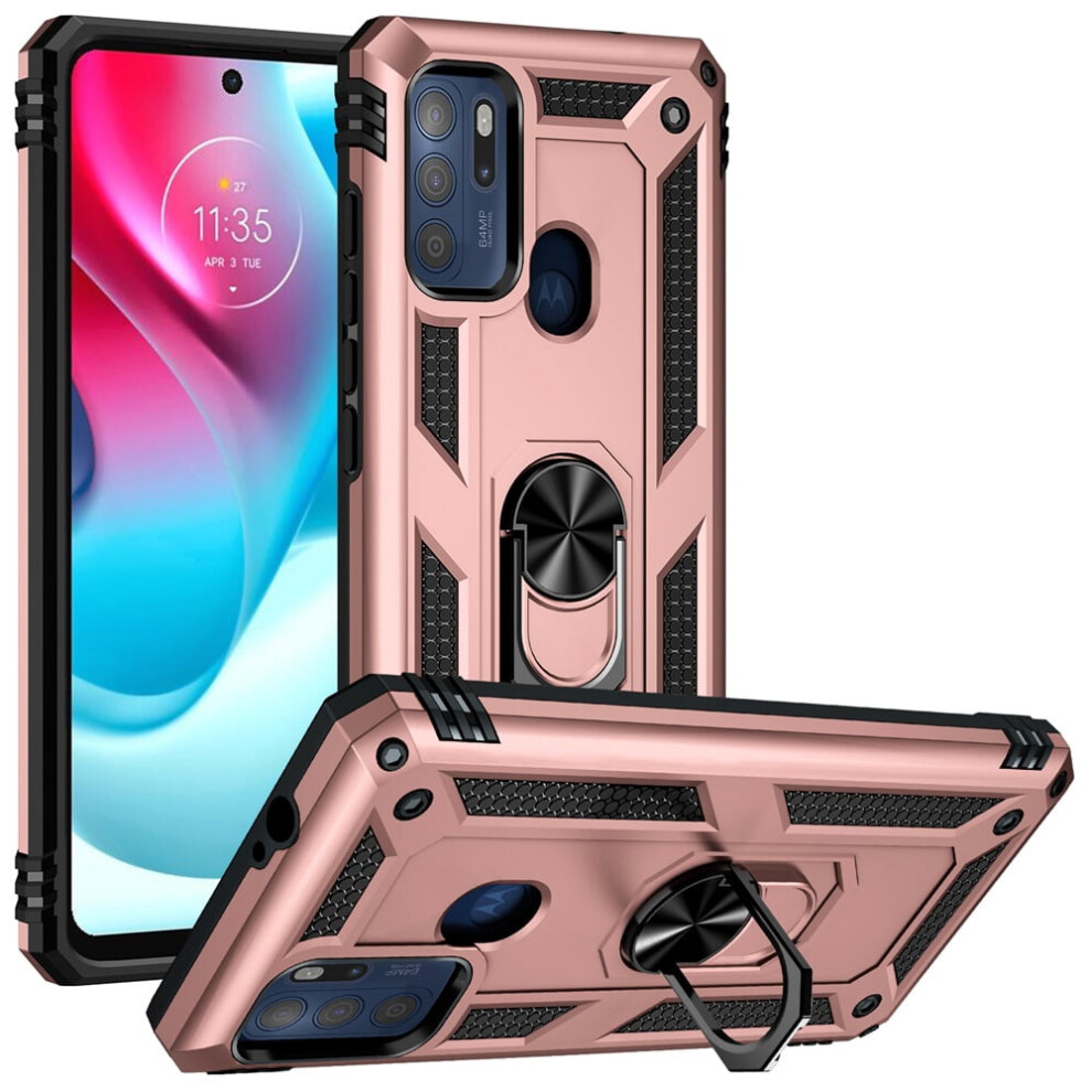 Motorola Moto G60s Case Rose Impact-Resistant 1 Pc Gold 913211543061