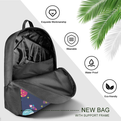 Rucsac spațial cu design de desene animate, capacitate mare de 17 inci 2