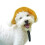 Dog Hat Sun Protection Adjustable Drawstring Yellow 8