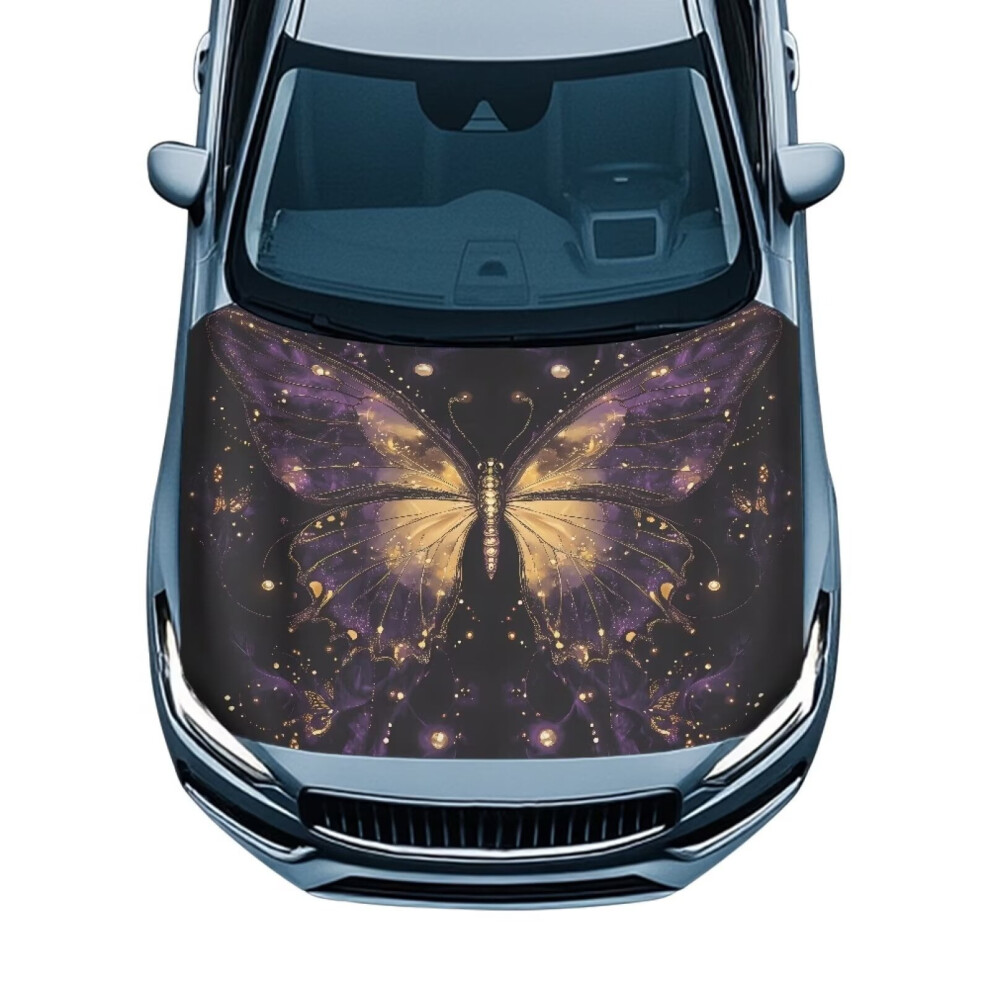 Butterfly Auto Hood Cover Stretchable Waterproof Quick-Dry 913211546666
