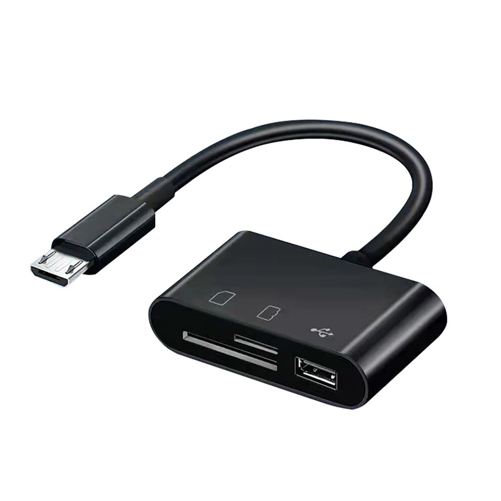 Micro-Usb Card Reader For Mobile Phone And Computer, Otg 2.0 Black/White 913211557082