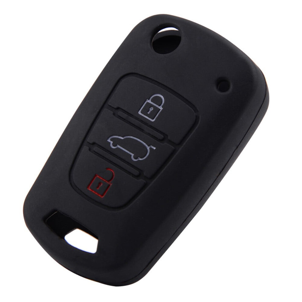 Silicone Car Key Cover For Kia Rio K2 And Hyundai I20 - 9122141704867