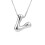 Bubble Letter Necklace Silver Gold Initial Pendant 1