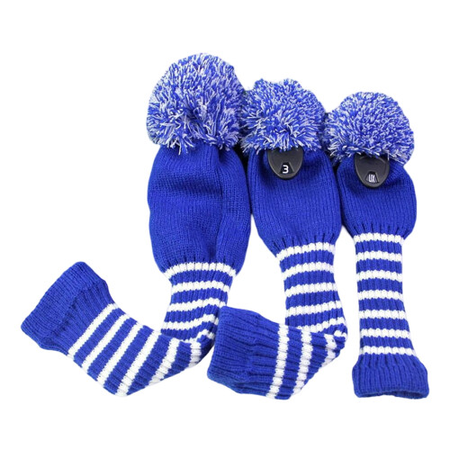 Golf Club Head Covers Knitted Style 3-Piece Set
