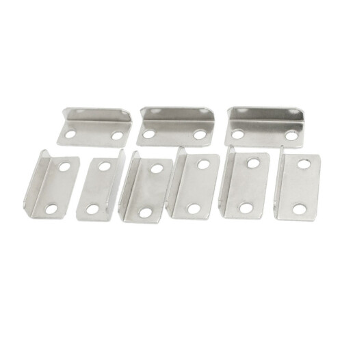 20 Pcs Home Office Silver Tone Metal Right Angle Drawer Lock Strike Plate 2