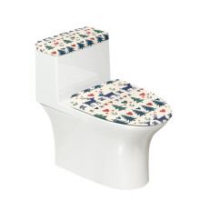 Christmas Tree Reindeer Stretch Toilet Seat Cover 2 Pieces