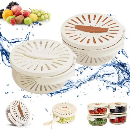 Panier égouttoir et de conservation 2 en 1, 1 pinte