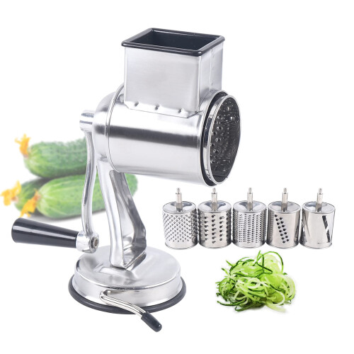 Commercial Vegetable Chopper with 5 Blades and Rotary