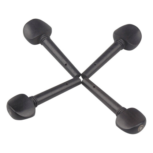 Mechanical Violin Tuning Keys Wood Black 4PCS 1