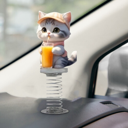 Acrylic Dancing Cat Bobblehead Decor 1 piece