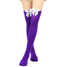 Women's Knee-High Socks Purple One Size