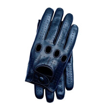 Men's Leather Driving Gloves Full-Finger Breathable Unlined