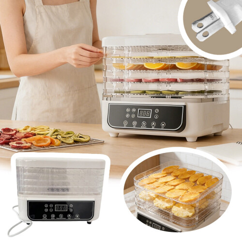 Compact Food Dehydrator with Adjustable Temperature and