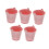 Galvanized Metal Ice Bucket with Handle Pink 5 Pcs 2