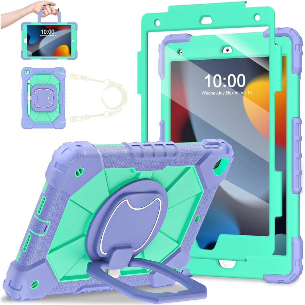 Ipad 10.2 Inch Heavy Duty Shockproof Case With 360 9043876479274