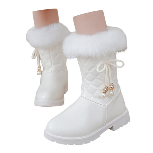 Girls' Winter Snow Boots with Platform Sole and Side Zip 2