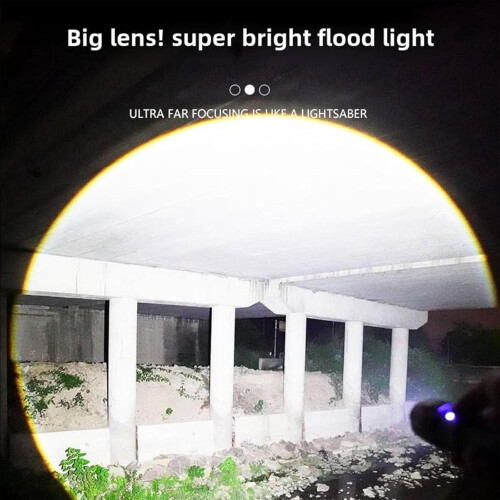 Rechargeable Sky Fire Flashlight with USB Charging, Waterproof Torch for Camping/Emergency, 3 Modes & Digital Display 2