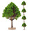 Miniatuur plastic modelbomen, realistisch, groen, 5 stuks 7