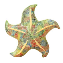 Star-shaped throw pillow green plush decorative cushion