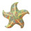 Star-shaped throw pillow green plush decorative cushion 1