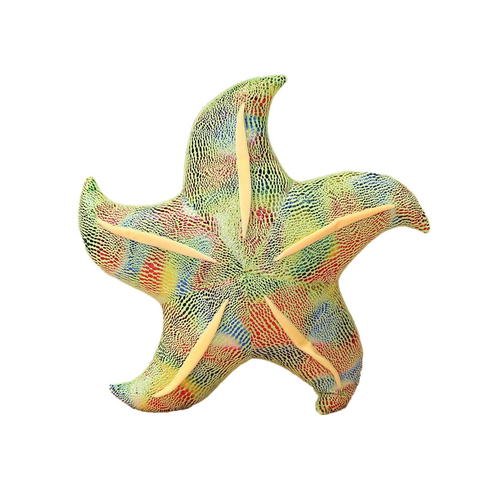 Star-shaped throw pillow green plush decorative cushion