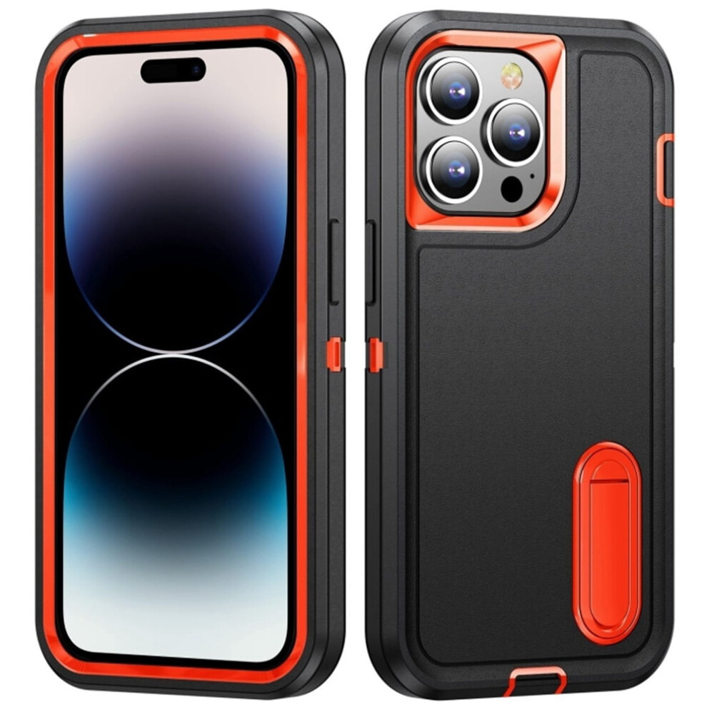 Iphone 14 Pro Max Case With Kickstand Black/Orange 913211543689