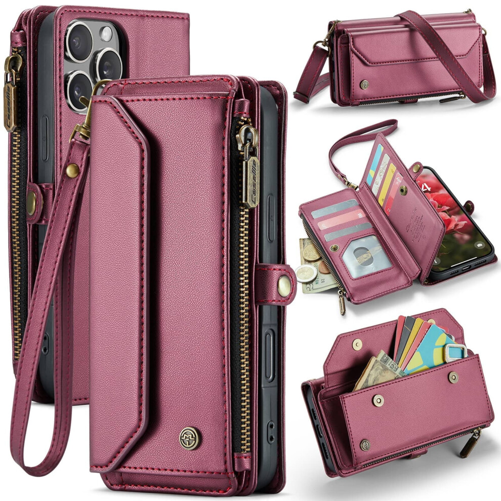 Rfid-Blocking Crossbody Wallet For Iphone 16 Pro Max With 9043876473364