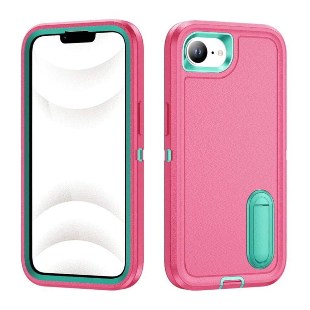 Iphone 16E Case With Kickstand Shockproof Rugged Cover Rose 913211544228