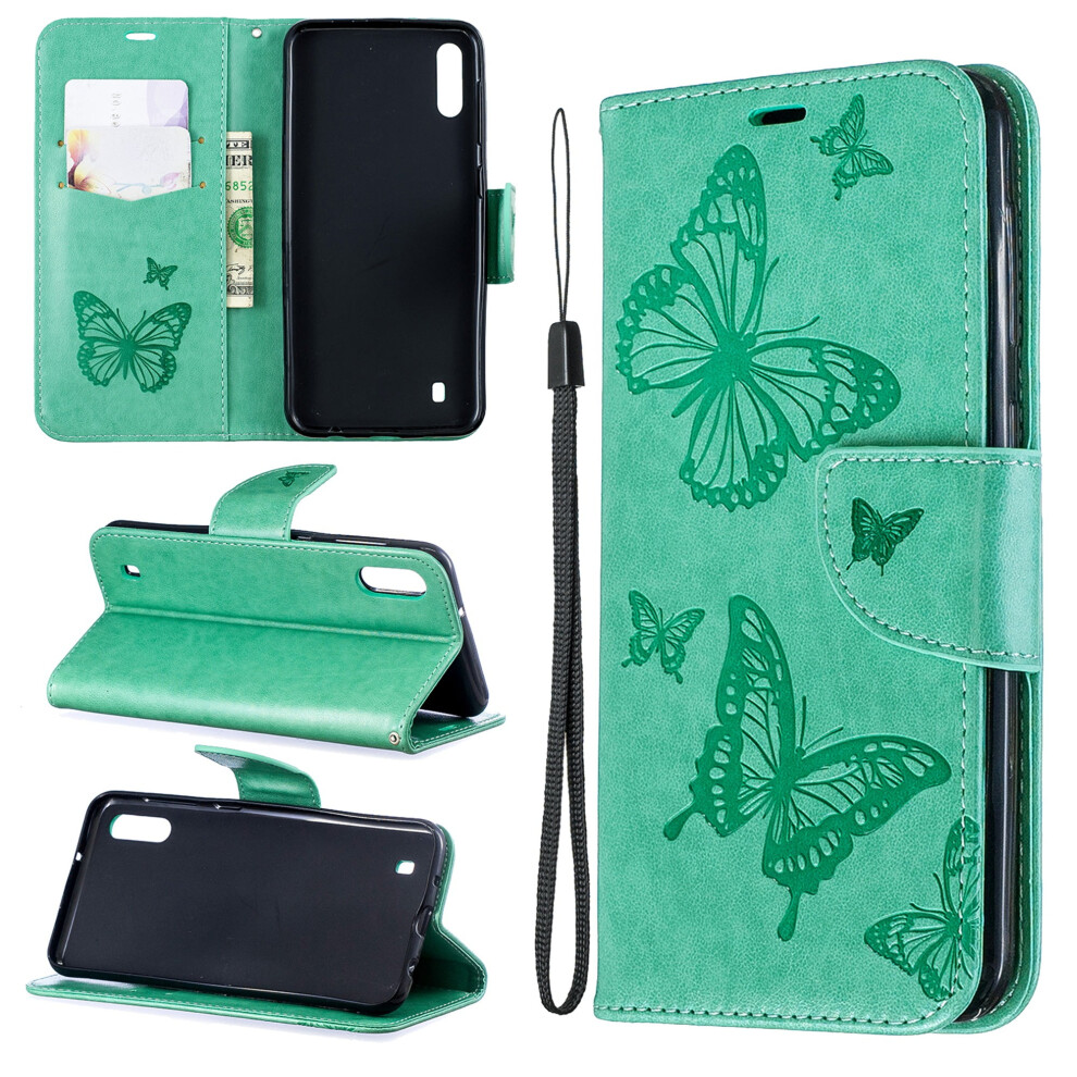 Samsung Galaxy A10e Case Pu Leather Flip Wallet With Green 9043876474538