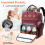 Diaper Bag Backpack Red with Changing Station USB Port 7