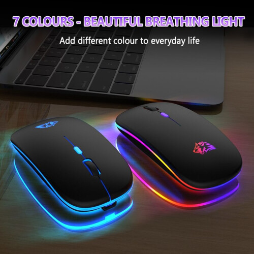 Mouse wireless Bluetooth și reîncărcabil în mod dual de 2,4 GHz 2