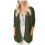 Women's Open Front Cable Knit Cardigan Sweater 3/4 Sleeve 1