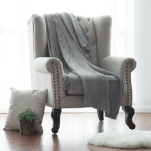 Manta polar gris de 60x82 pulgadas