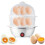 Mini Electric Egg Cooker, 12-Egg Capacity, 2-Tier Steamer with Auto Shut-Off for Soft/Medium/Hard Boiled Eggs – White 1