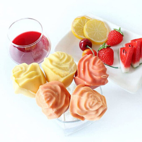 Moules à dessert en silicone en forme de rose (2 pièces)
