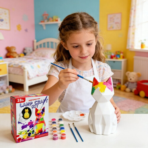 Paint-Your-Own Cats Lamp Kit for Kids, Easter Gift 1