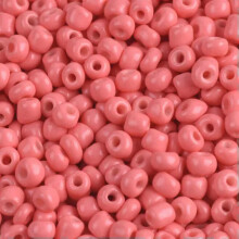 Cuentas espaciadoras de vidrio color rosa melón, 2 mm, 1000 unidades