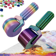 Rodillo para pintura de diamantes 3D, fácil de agarrar, desmontable, 1 unidad.