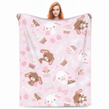Koc flanelowy Sugarbunnies, superciepły i pluszowy