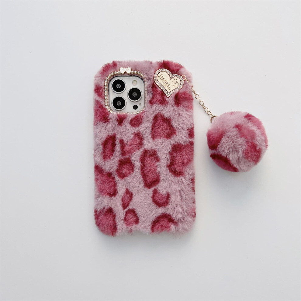 Iphone 7/8/Se 2Nd 3Rd Gen 4.7 Inch Leopard Case Fuzzy Red 9180333335923