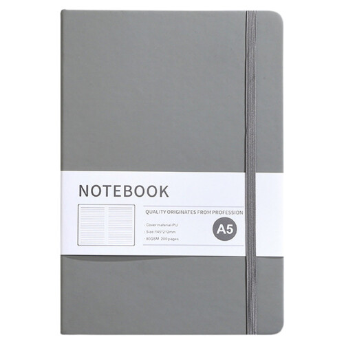 A5 Linjeret Journal Kunstlæder Hardcover 200 Sider