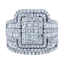 Stapelbara silverlöftsringar med diamanter och knutdesign