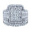 Stapelbara silverlöftsringar med diamanter och knutdesign 1